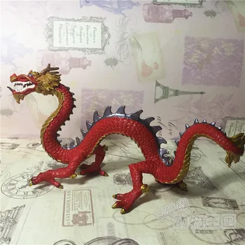 Simulering dyr model legetøj Kinesiske drage magic red dragon dinosaur Dekoration pvc figur