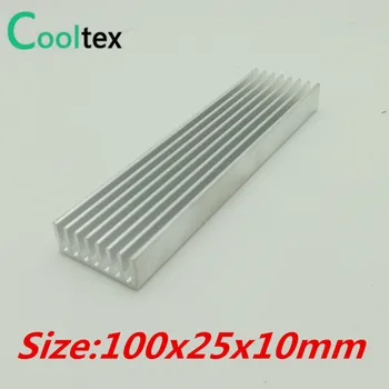 3pcs/masse 100x25x10mm Aluminium HeatSink radiator køleplade til elektronisk Chip RAM LED IC køligere køling