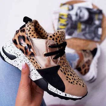 DORATASIA Stor Størrelse 36-43 Nye INS Hot Damer Blandede Farver Sneakers Kvindelig Leopard Fladskærms-Platform Sneakers Kvinder Casual Sko Kvinde