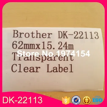 1x Roll Brother Kompatibel Etiketter klart og gennemsigtigt klistermærke dk-22113 dk-22113 dk22113 dk-2113