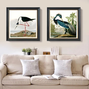 Dyr lærred print fugle verden kæmpe plakat lærred maleri pastorale billede Louisiana_Heron Long-legged Klyde af Audubon