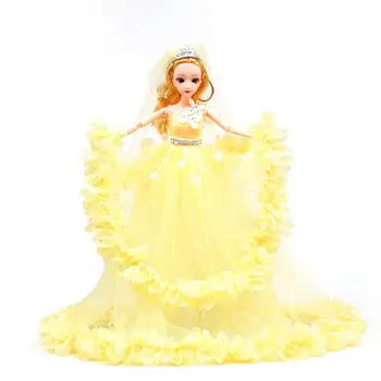 40CM Smuk Håndlavet Kreative Barbie-Dukke Bryllup Kjole Prinsesse Party Aften Ball Mini-Lang Kjole Nederdel Piger Kids Legetøj gave