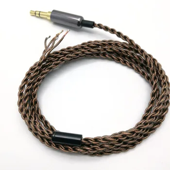 RY-C09 kobber enkelt krystal øretelefon super blød wire feber reparation opgradering Metal plug ie800 wire DIY-Hovedtelefon Kabel-20-core x 4