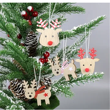 Juletræspynt Træ Vedhæng Garland Christmas Santa Claus Elk Ornament til Hjemmet Xmas Nye År 2020 Jul