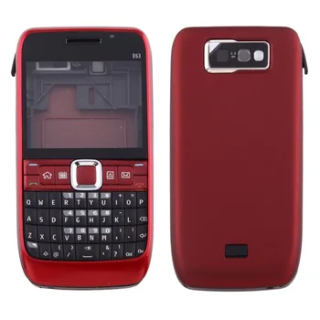 Fuld hus Dækning (Forsiden + Midterste Ramme Bezel + Batteri bagcover + Tastatur) til Nokia E63