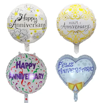 50stk tillykke med Årsdagen Folie Balloner Bryllupsdag KÆRLIGHED Tema Fødselsdag Aircondition, Oppustelige Globos Memorial Day Part Forsyninger