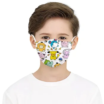 1 STK Tegnefilm Mønster Kid Maske 3D Børn udsættes for Munden Maske Vaskbar Genanvendelige Anti-støv Tegnefilm Dreng Pige Maske med 2 Filtre