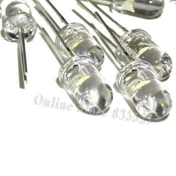 1000pcs / masse varm hvid 5mm F5 runde LED lampe perler 10,000 mcd super lyse LED-Light emitting diodes (led) for DIY-lys