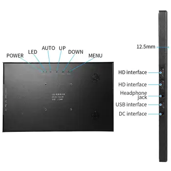 13,3 Tommer 2K Bærbar Skærm til PS4 Vinder 7 8 10 Full HD-2560 X 1440 IPS-Skærm Ultra Tynd Skærm +2 HDMI-Interface med Sagen