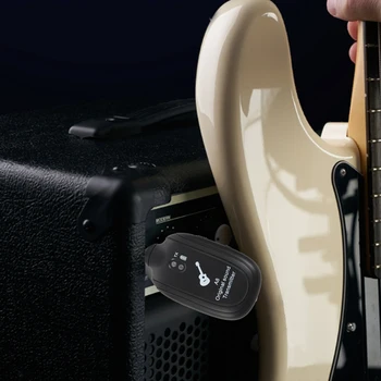 UHF-Guitar Trådløse System Sender Modtager Indbyggede, Genopladelige trådløse guitar-senderen