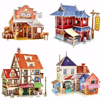 3D Puzzle World Stilarter Bygninger, Arkitektur, træ Puslespil Uddannelsesmæssige DIY Toy Gave til Børn, Voksne Gave til Stede