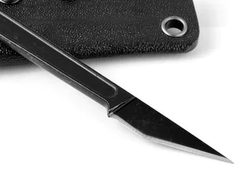 KKWOLF mini-camping overlevelse finger-tasten ring kniv af black Stone wash T hoved Forsvar lomme lige kniv taktiske værktøjer EDC