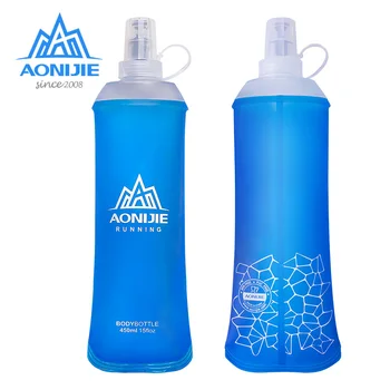 AONIJIE SD19 R450 Soft Flask Folde Sammenklappelig 450ml vandflaske TPU BPA Free Running Hydration Pack Talje Taske Vest Marathon