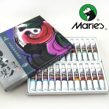 Marie ' s 24 Farver Kinesisk Maleri Male Sæt Omhyggelig Maleri Pigment Landskab Freehand Maleri 12 ml Blæk Maleri Pigmenter