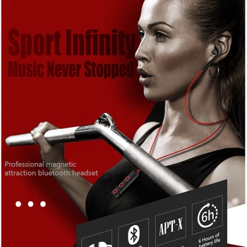 Daono 2018 Nye Bluetooth Hovedtelefoner Trådløse Headset Magnetiske Neckband Sport Bluetooth-Hovedtelefon med Mikrofon til iphone xiaomi