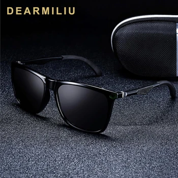 DEARMILIU Aluminium Magnesium Ben Herre Solbriller, Polariserede Square Spejl Goggle solbriller oculos Brillerne Accessories Til Mænd