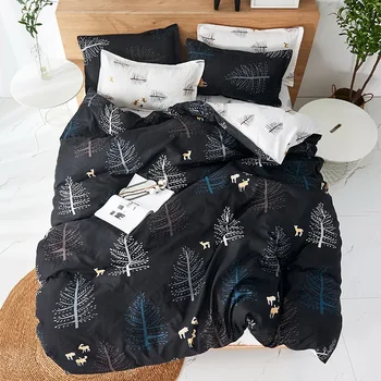 Fashion Simpel Stil hjem sengetøj sæt sengetøj dynebetræk flat sheet Strøelse Sæt Vinter Fuld King Enkelt Dronning seng set 2020