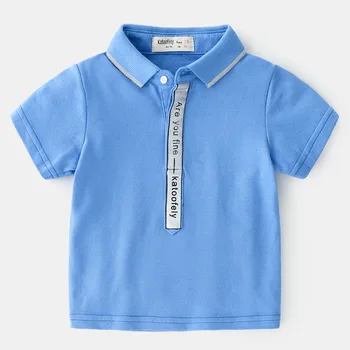 Sommeren Polo Kids Shirts Polo-Shirt Kortærmet Drenge Bomuld Polo Shirts Brev Børn Toppe Baby-Shirt Til Børn
