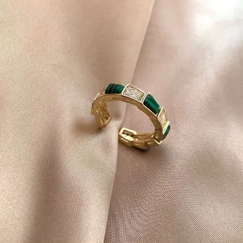 Mode Bane Shell Og Zirkonia Gratis Størrelsen Finger Ringe Åbne Justerbar Guldringe Til Kvinder Bryllup Statement Smykker