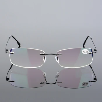 Iboode Ultralet Uindfattede Briller til Læsning Mænd Kvinder Anti Blåt Lys, Computer-Briller for Presbyopi +1.0 1.5 2.0 2.5 3.0 3.5 4.0