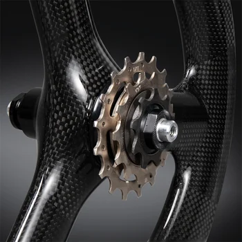 2020 14inch 255 Carbon Tri Eger Hjul V bremse 3K Blank Disc Brake Cykel Hjulsæt Til at Folde Hjulsæt