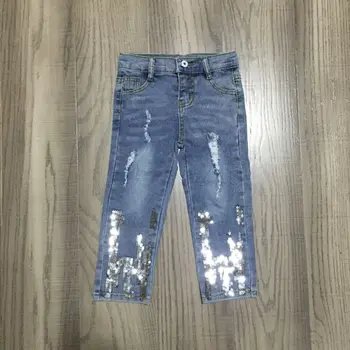 GirlyMax Fall Winter Piger Lange Pailletter Jeans