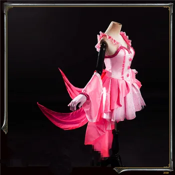 Mermaid Melody Nanami Luchia Cosplay Kostume Kvinde Pink Kjole Animation Cos Udstyr