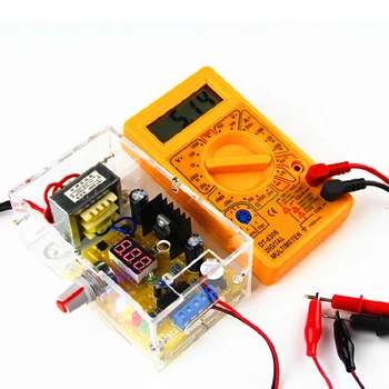 DIY Kit LM317 Justerbar Reguleret Spænding 1.20 V-2W 12V Strømforsyning Modul PCB Board Elektroniske Kits med Shell