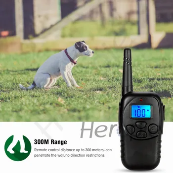 300 M Fjernbetjening Elektronisk hundehalsbånd Uddannelse Anti-bark Collar Stød Krave Pet Elektrisk Stød Større Hund Uddannelse Krave