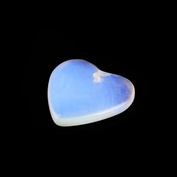 10stk/masse 19mm lampwork glas hjerte form fladskærms opal sten perler med hul til DIY-halskæde armbånd smykker at gøre