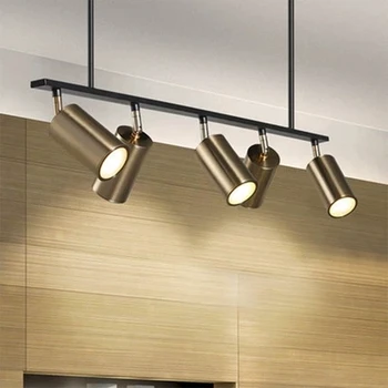 Forgyldt Lampeskærm LED Spotlight Pendel, Moderne Design Hængende Stedet for stuen guld metal suspension armatur