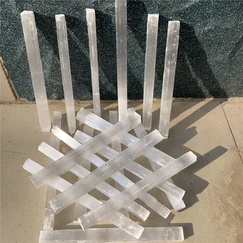 20pcs 10-15cm naturlige selenite sten hvid gips wand reiki healing-krystaller energi kolonne fengshui hjem dekoration