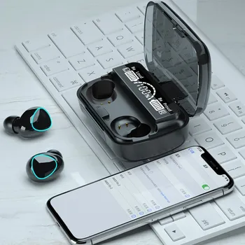 Nye 3500mAh TWS Trådløse Hovedtelefoner Bluetooth Hovedtelefoner Sport Earbuds HIFI Stereo Vandtæt Touch Kontrol-LED-Headset med Display