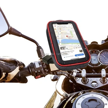 Motorcykel mobiltelefonholder Støtte Moto Cykel Stå For Smartphone Vandtæt Pose Mobiltelefon Tilfælde GPS Holder 5.5/6.3 tommer