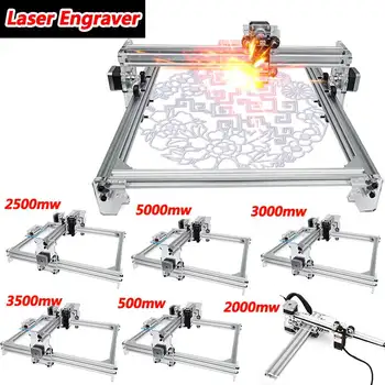 Mini Blå CNC Laser Engraving Machine 50X65cm 2-Akse DC 12V Træ Desktop Gravør Router Laser Printer Cutter Engraver