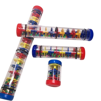 Rainbow Timeglas Rainmaker Regn Stick Regndråbe Lyd Musikalsk Legetøj til Børn Bærbare Nye Design Kids Legetøj Gave Dropship