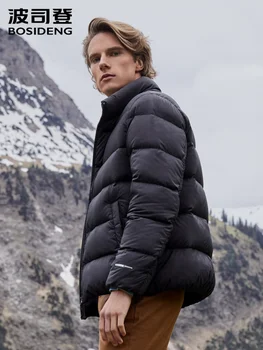 Bosideng mænd ' s nye puffer jakke bærbare kort mode ned frakke vindtæt varm vinterfrakke B90131053