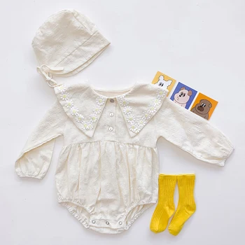 2020 Nye Baby Pige Dejlige Bodyer Toddler Baby Pige Jumpsuit Efteråret Nyfødte Baby Pige Med Lange Ærmer Bomuld Tøj