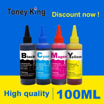 Toney King 4 Farve Dye Blæk Refill Kit Til Canon PG 540 CL-541 XL PG540 CL541 PG-540 CL-541 540XL printerpatroner Flaske blæk