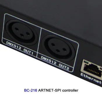 BC-216 16 kanaler Led Artnet Controller dc 5 v-24V Artnet til SPI /DMX pixel lys LED controller+To port(2*512 Kanaler)output