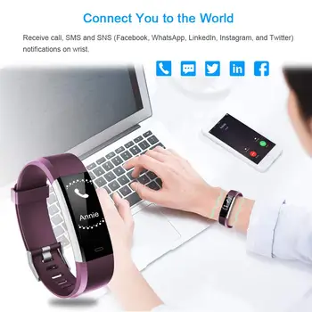 Smart Armbånd Vandtæt Skridttæller Blood Pressure Monitor Sundhed Ur Puls Bluetooth-Ur Armbånd Fitness Tracker