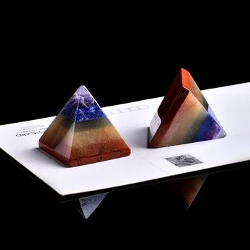 1PC Naturlige Mineral Krystal Smykker Farverige Pyramide Magic Reparation af Home Decor Par Udsmykning DIY Gave Gratis Fragt