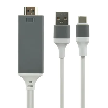 Nye 2-i-1 USB-C Type C Til HDMI-Kabel, 4K*2K HD-Video Lyd-Oplader Adapter Kabel Til Samsung Galaxy Note 8 LG G6 G5 V20 Huawei