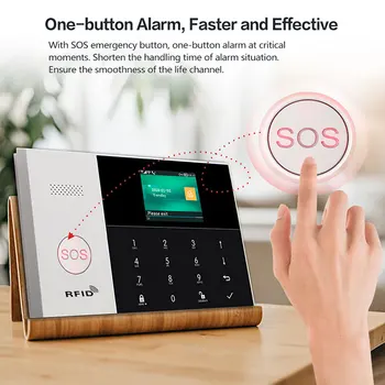 433mhz Wifi Gsm Alarm Smart Home Systemet Ios Android App Control Rfid-Kort Arm Afvæbne Remote Kabel Trådløse Hjem Sikkerhed Alarm