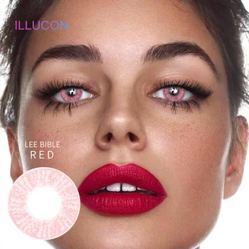 ILLUCON 2pcs/ Par Farve Kontakt Linser til Øjnene Farvet Kosmetiske Blød Kontakter Linse LEE Serie