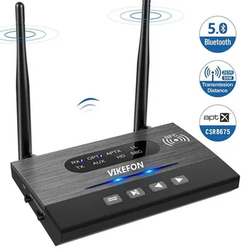 Bluetooth-5.0-Sender-Modtager csr8675 Trådløs Musik, Audio Adapter til TV, PC AptX HD-Lav Latency Optisk PHONO til 3,5 mm AUX-Stik
