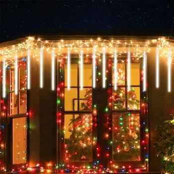 Nye År 20/30/50cm meteorregn 8 Rør LED String Lys Vandtæt Fe Lys for et Home Party Christmas Holiday Dekoration
