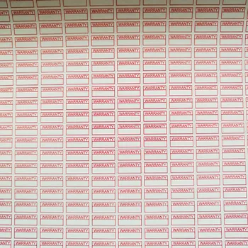 1500pcs Garanti Mærkat Sikkerhed Tætning Størrelse 10*5mm Rød Farve Rektangel Form Skrøbelige Label