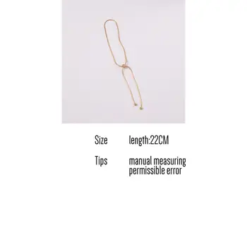SOMMAR 18KGP Guld længde 22 cm rustfrit stål armbånd, fodlænker for kvindelige geometriske og Bue ben armbånd julegave