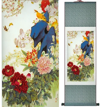 Blomster maleri Hjem Kontor Dekoration Kinesiske malleri blomst kunst maleri Mudan Trykt maleri